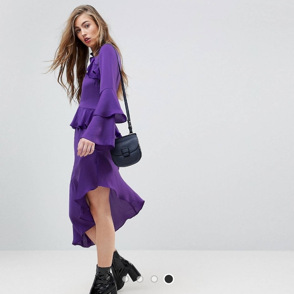 Satin Purple Cocktail dress - Picture 8 of 8